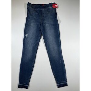 SPANX Women's Distressed Ankle Skinny Jeans Sz S/P  Pull On Shaping  Stretchy